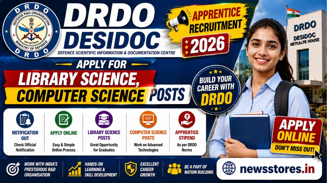 DRDO DESIDOC Apprentice Recruitment 2026