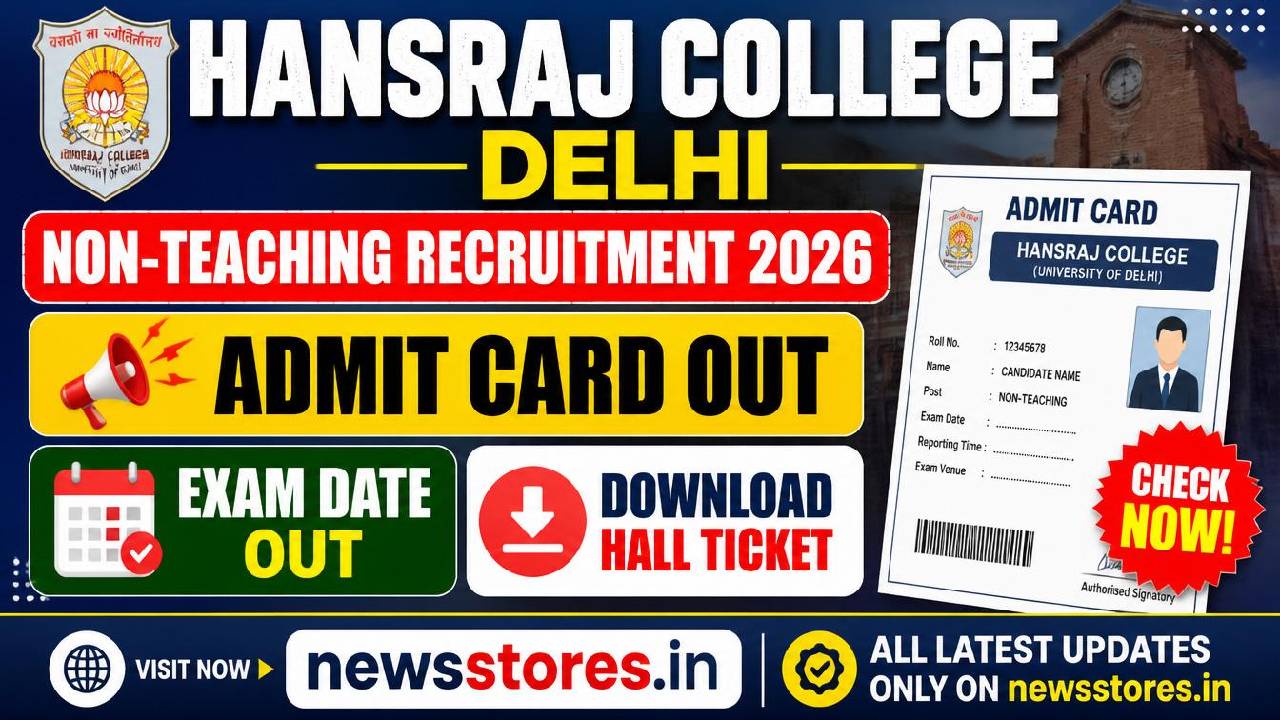 Hansraj College Delhi Non-Teaching Recruitment 2026 Admit Card
